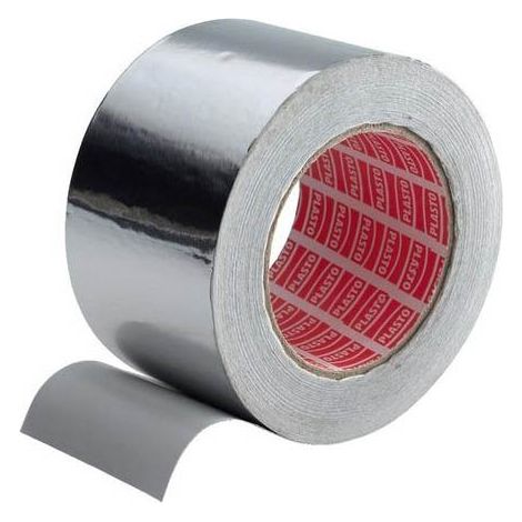 TEN – Adhésif alu haute température 250° – Rouleau de 15m – Largeur 50mm – Pour chantiers humides et espaces confinés