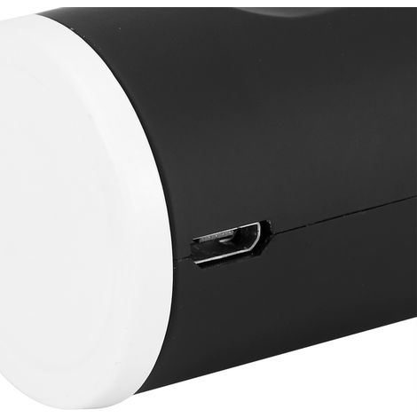 Batidora eléctrica de leche con puerto USB, 3 velocidades y 2 varillas de acero inoxidable, color negro, 28 cm, portátil. (1/5)