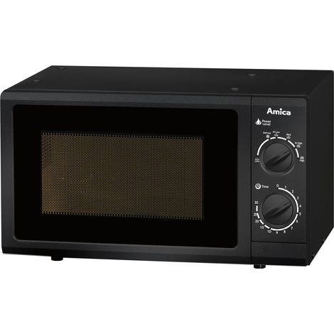 AMICA Stand-Mikrowelle MW 13151 S Schwarz, 17 l, 700 W, 6 Stufen (1/5)