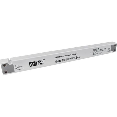 Alimentatore Ultra Slim Sottile 100W 12V Trasformatore CV Per Striscia Led Profili Alluminio (1/3)