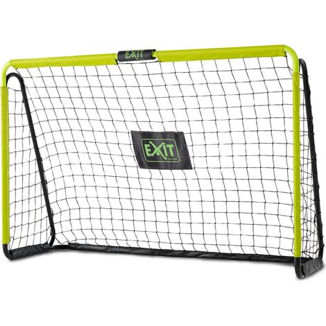 SOLO porta da calcio in acciaio 180x120cm - verde e nera. Ancoraggi inclusi. Robusto telaio zincato e rete a maglia grossa