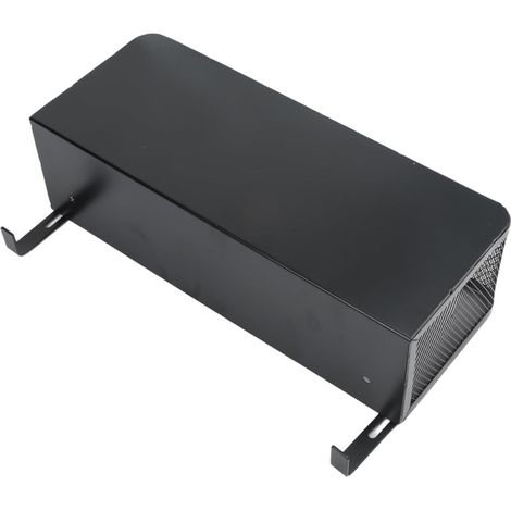 Organiseur de lit suspendu pour dortoirs pour camping-cars, installation sans outils (noir) Treillis métallique renforcé, peut contenir téléphones, livres, télécommandes, garde-corps, 34 x 13 x 10 cm (1/5)