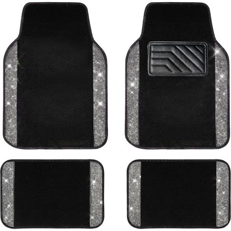 Tapis de Voiture Brillant – Accessoires décoratifs à Paillettes, Tapis de Voiture de Protection Contre Les intempéries  Tapis antidérapant en Diamant tridimensionnel, Accessoires d'intérieur (1/5)