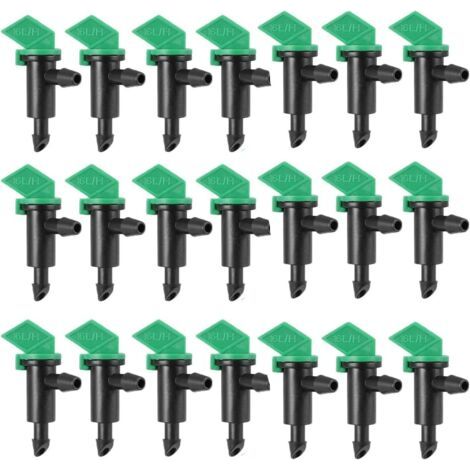 BUNTHAUS Lot de 100 goutteurs à drapeau de 4 GPH (16 L/h) pour système d'arrosage automatique, raccord pour tuyau de 4 mm/7 mm, idéal pour pelouse, potager (1/5)