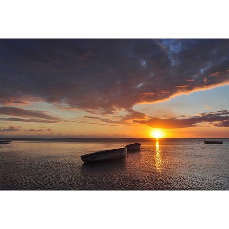 Papier peint panoramique coucher de soleil pour salon Tapisserie panoramique nature pour salon Papier peint panoramique océan pour chambre (1/2)