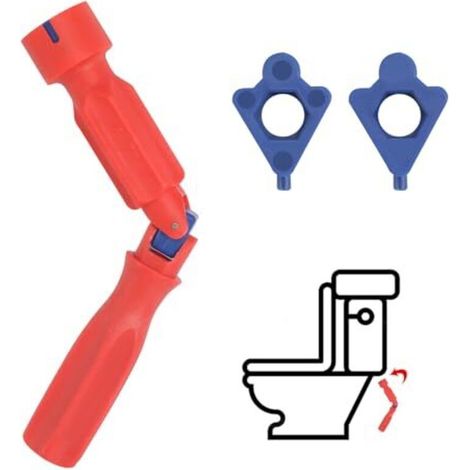 Toilet seat mounting wrench, with joint, toilet seat mounting tool, with 10, 13, 17 mm screws (1/5)