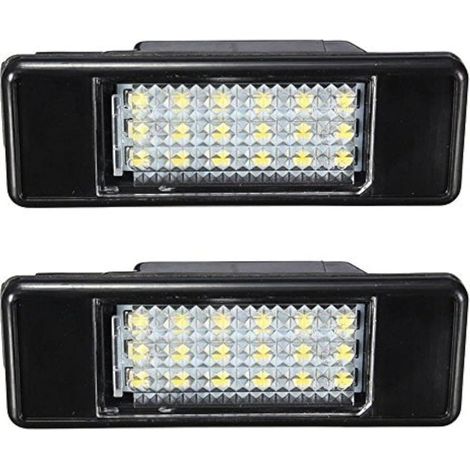 2x weiße 18SMD-LED-Kennzeichenleuchten für Peugeot 106, 207, 307, 308, 406, 407, 508
