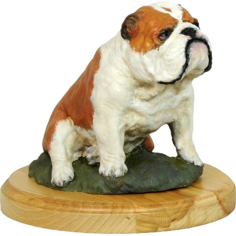 Bulldog - estatuilla pintada, figura, hecha por un artista, marca Art-Dog (1/3)