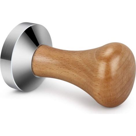 APEX Tasseur à expresso - Acier inoxydable et bois massif - 51 mm - Tasseur spécifique pour machines à expresso, conçu pour les baristas.