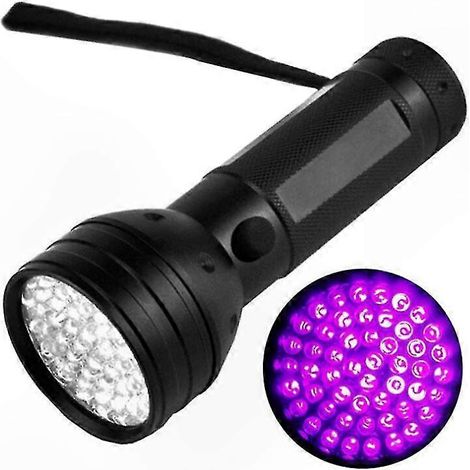 Lampe torche UV à 51 LED pour détection de taches d'animaux et scorpions, vérification de fluorescence, urine et billets de banque, lumière noire portative (1/5)