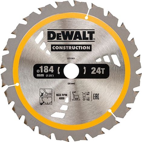 DeWalt Sierra Circular Saw - 1 Piece, Silver, Yellow and Black, Model DT1951