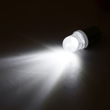 20Pcs T11 T4W BA9S H6W 1895 Ampoule LED Voiture Blanche Tableau de Bord Convexe 1LED (1/5)