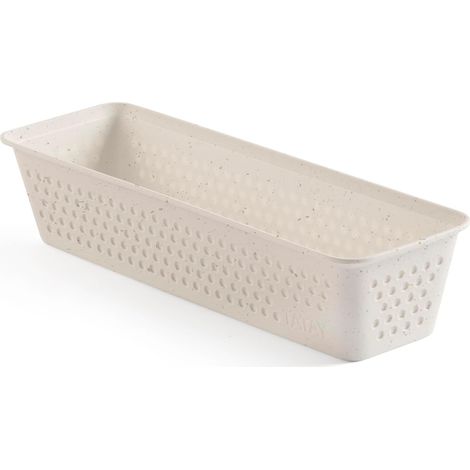 Organizador, polipropileno, libre de BPA, plástico 100% reciclado, color beige, dimensiones: 8,5 x 26 x 5,5 cm. (1/3)