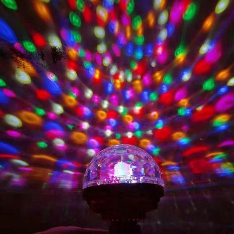 Ampoule stroboscopique disco multi-cristaux E27 pour fête - Lampe d'ambiance festive - États-Unis (1/4)