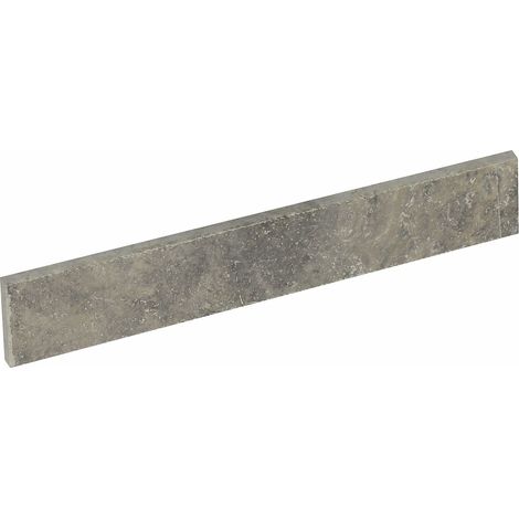 Plinthe Travertin Premier choix - Silver - Vieilli - 7x40x1cm