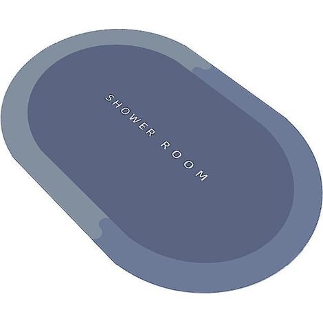 Tapis de bain super absorbant, tapis de sol à séchage rapide, tapis de salle de bain antidérapant, paillasson d'entrée, bleu, 1 pièce (1/3)