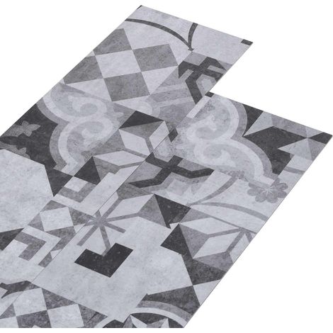vidaXL Self-adhesive Flooring Plank 32 pcs Grey Pattern 4.46 m² PVC