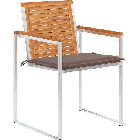 Maison Exclusive - Sedie da Giardino con Cuscini 6 pz in Legno Massello di Acacia (1/5)