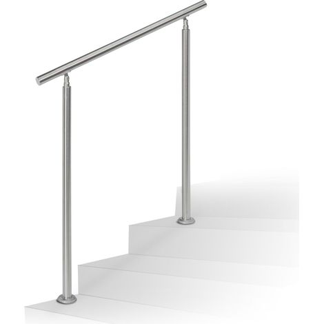 Barandillas de acero inoxidable para escaleras 1,0 m / 2 postes / 0 travesaños