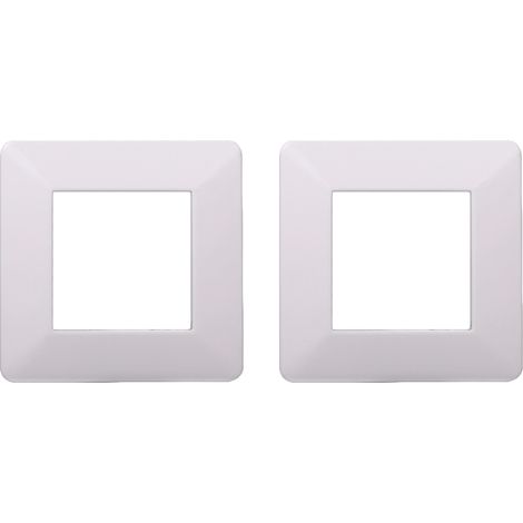gloca Placche Plastica Compatibili Plana (2 Pezzi Bianco, 2 Posti) (1/4)