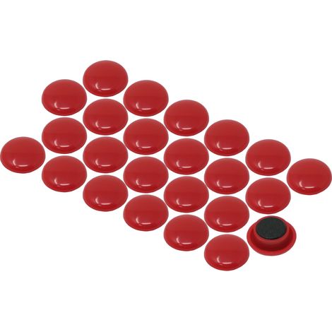 Aimants de Bureau de Planification Rouge Moyen pour Réfrigérateur, Tableau Blanc, Pack de Panneaux de Notification de 12 (1/5)