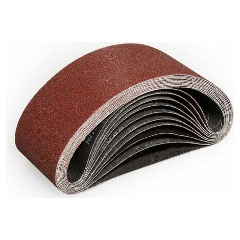 Bandes Abrasifs 75x533 mm-10 Pièces de 80 Grain Bande Ponceuse pour Ponçage et Polissage avec Ponceuse à Bande