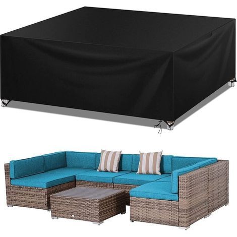 Housse Meubles Jardin Carrée – Oxford 420D – Imperméable, Anti-UV – 200x200x85 cm (1/5)