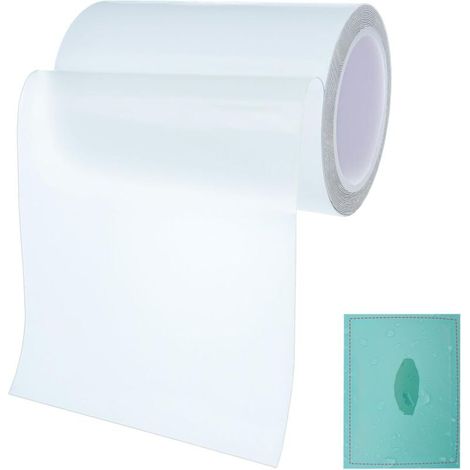 Liner Piscine Kit de Réparation Piscine en TPU Auto-Adhésifs, Patch étanche sous l'eau, Patchs Réparation de Tente, Ruban Réparation 10 cm x 100 cm pour lit d'eau, Piscine, Liner de (1/4)