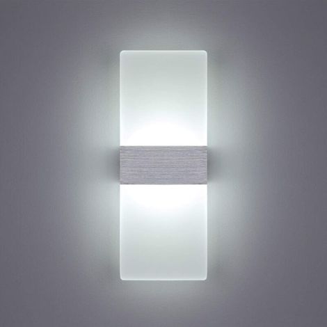 6W Applique Murale Intérieure LED 6000K Blanc Froid Acrylique Applique Murale Design Moderne Taille: 29x11CM Utilisé pour décorer le salon chambre couloir escalier étude etc. (1/4)