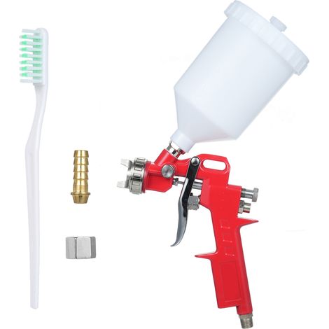 Mini pistolet à peinture pneumatique avec buse de 1,4 mm et godet de 600 ml pour murs, automobile et bricolage. (1/5)
