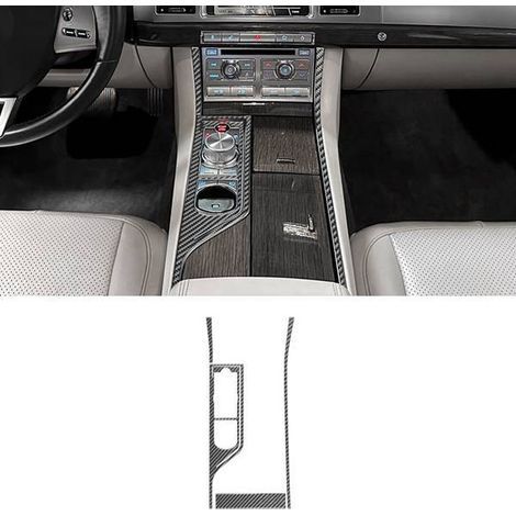 Passend für Jaguar XF Linkslenker (Baujahre 2008–2015), Schaltkulisse aus weicher Kohlefaser (1/4)