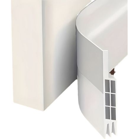 100 x 5 cm selbstklebende, flexible Silikon-Türdichtung für den unteren Bereich, schalldämmend, wasserdicht und staubdicht, weiß