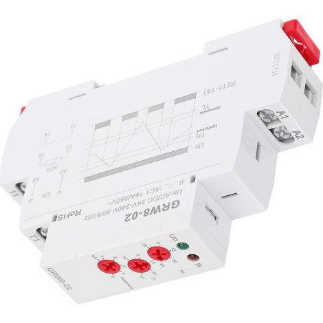 Temperaturregelrelais für DIN-Schienenmontage mit Prüfsonde GRW8-02 AC/DC 24V-240V (1/5)