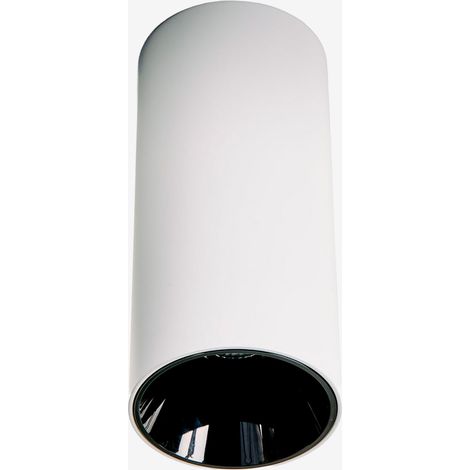 Applique de plafond LED de surface rond Ø7,2 cm en aluminium Luisiana SKLUM Blanc - Noir (1/5)