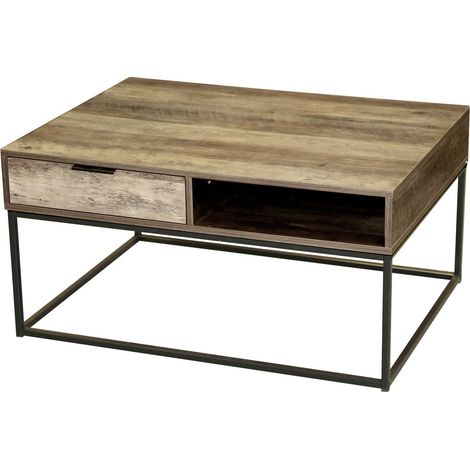 Table basse avec 1 tiroir et 1 niche de rangement JOYA