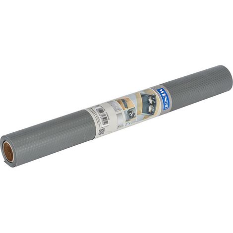 Wenko – Drap antidérapant extra épais 50 x 150 cm – Plastique robuste – Pour armoires et tiroirs – Couleur gris (1/10)
