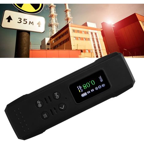 Nouveau détecteur de radiations nucléaires, compteur Geiger, alarme de dose de radiation personnelle pour la surveillance de la radioactivité en marbre, noir (1/5)