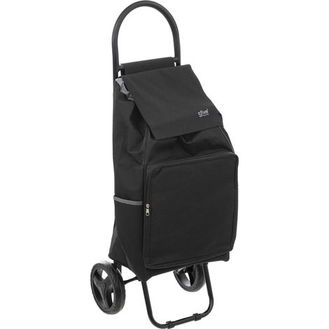 Chariot de courses sur roulettes, gris (1/6)