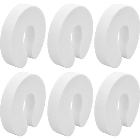 6 Pièces - Butée De Porte - Protège-doigts En Mousse - Sécurité Enfant Et Animal - Forme U Flexible - Pour Portes 1,5cm À 6cm - Beige - 8x9cm (1/5)