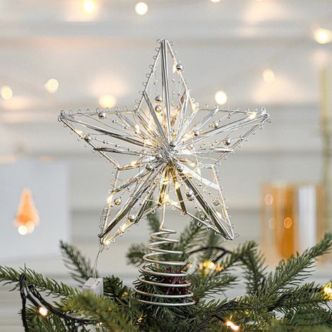 Sommet Arbre De Noël - Renne En Fer Avec 20 LED - Mode Fixe Et Clignotant - Pour Arbres De 90 À 300 Cm - 1 Pièce (1/5)
