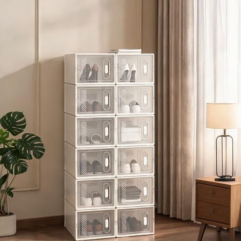 Boîte de rangement pour chaussures en plastique transparent (1/5)
