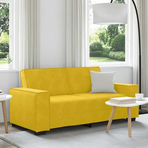 2-Sitzer-Sofa Gelb 180x78x84 cm Samt