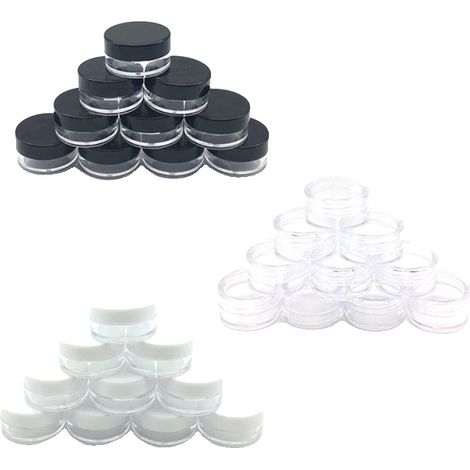 Contenitori per cosmetici ricaricabili, design trasparente, 20 g, tappo misto (1/2)