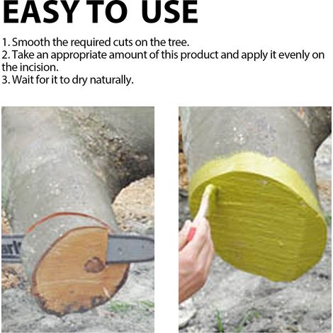 MegaHaustechnik-1- Pâte cicatrisante pour grands arbres, semis, arbres fruitiers et plantes à racines nourricières – 100 g + pinceau (1/5)
