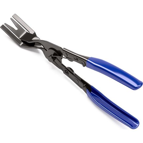 1 pince à clip de voiture, ensemble de pinces pour panneau de fixation, outil de retrait de rivets de retenue automatique, outil de retrait de clip de garniture de portière de voiture (bleu) (1/5)