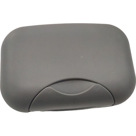 [Seifenschale] Behälter – Tragbarer, grauer, wasserdichter PP-Behälter mit Verschluss für Reisen, Zuhause und Outdoor-Aktivitäten, abwaschbar, 12 x 8 x 4,5 cm, 100 g (1/5)