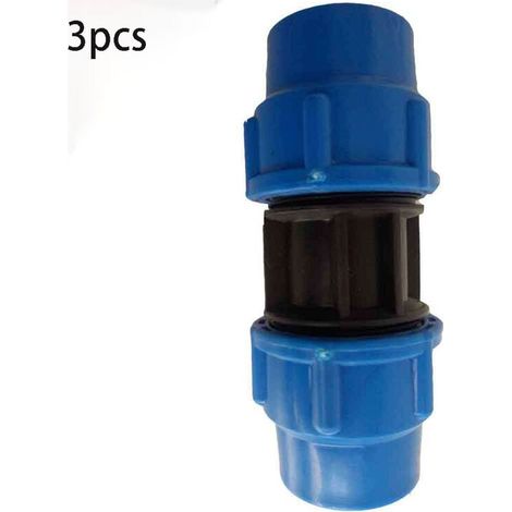 Lot de 3 raccords directs en plastique pour tuyau PE – Diamètre 20 mm – Résistance haute pression jusqu'à 10 kg – Irrigation jardin ferme - connexion-20mm (1/5)