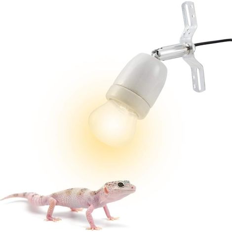 Douille Céramique 300W, E27 Prise de Lampe , Chauffage de Reptile Orientable à 360 ° Orientable Fixation(Ampoule Non Incluse) (1/5)