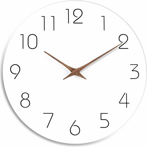 Home Decor 10 Inch Silent Wooden Wall Clock (Style A) (1/5)