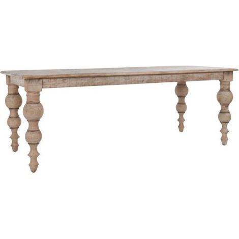 The Rutland Collection Rectangular Dining Table - Wood - L100 x W200 x H76 cm - Brown